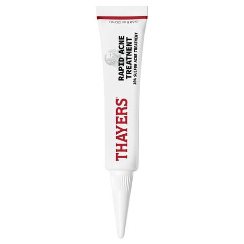 Thayers Rapid Acne Spot Treatment front of the tube and a white box