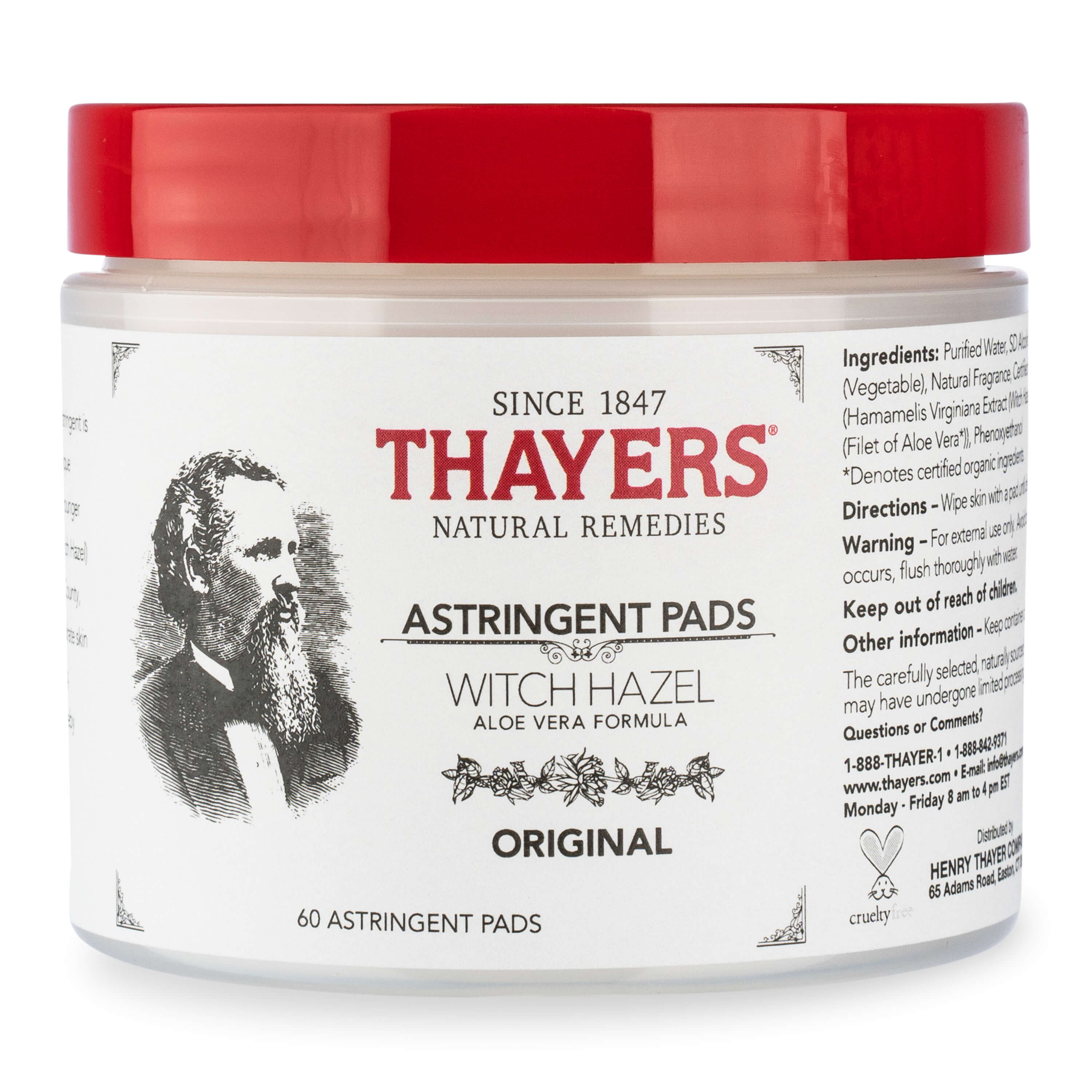 Original Astringent Pads with Witch Hazel - Thayers